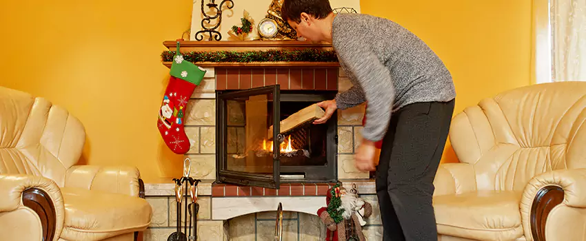 Rusted Metal Fireplace Restoration in Citrus Heights, California